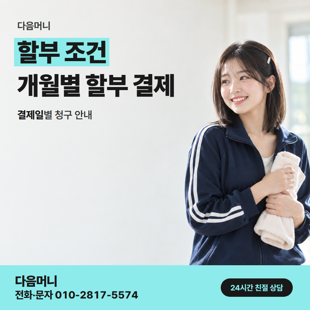 다음머니 태안카드깡 새 결제와 남은 할부의 개월